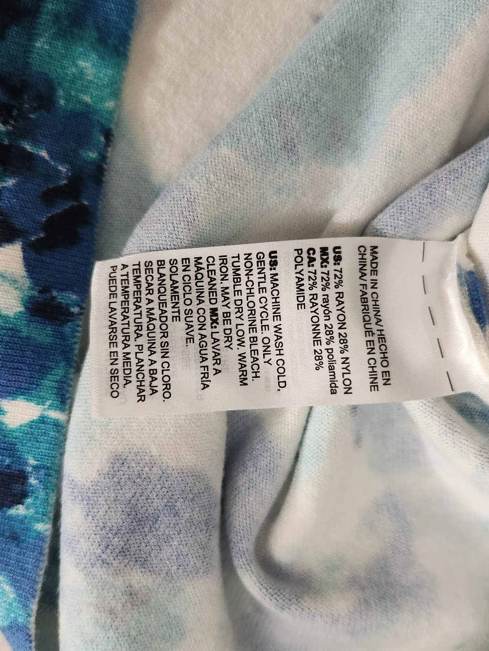 Chico's Blue Teal White Watercolor Print Sweater Cardigan Set